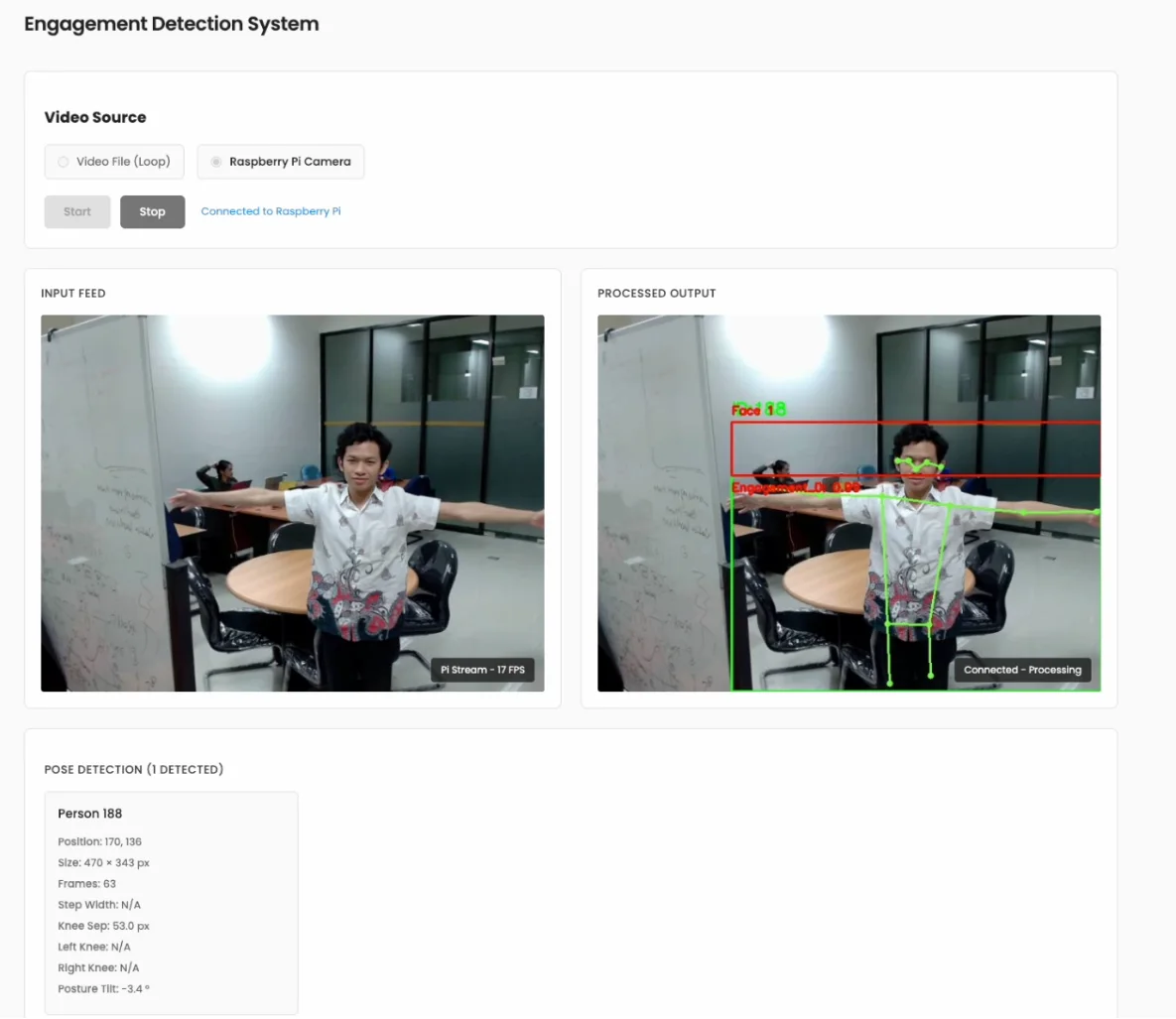 AI Engagement Research detection interface